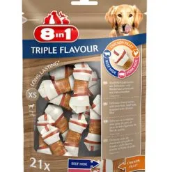 8in1 Triple Flavour Os XS Pour Chien X21 MULTIPACK Lot De 4