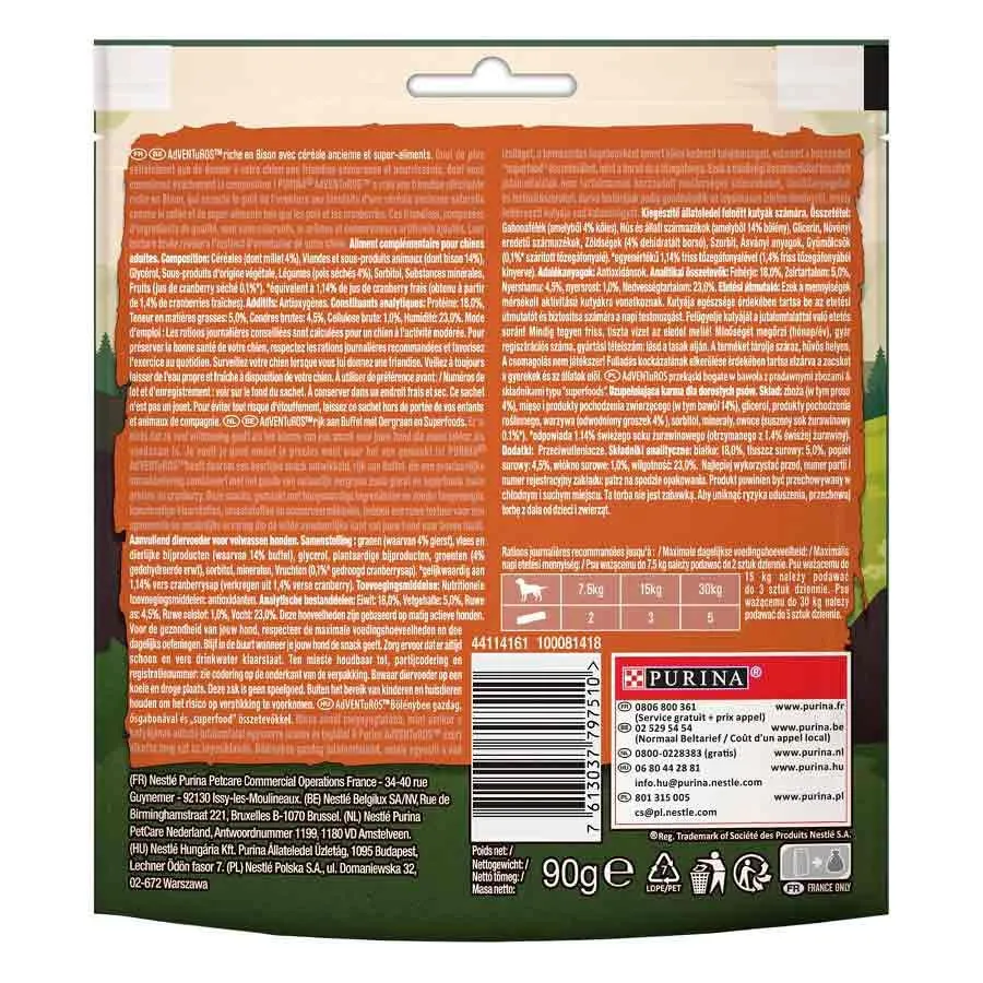 Adventuros Snack Chien Bison 90 G 2 Adventuros Snack Chien Bison 90 G – Image 2