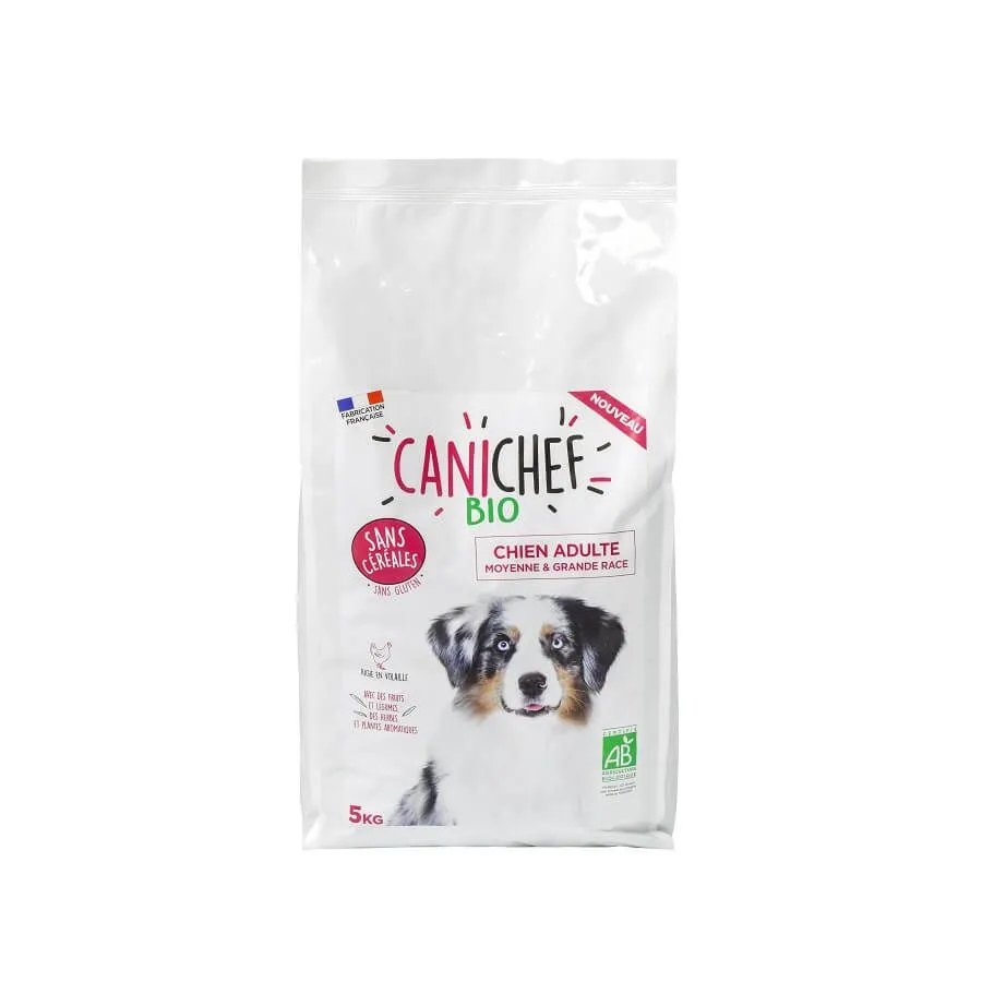 Canichef Croquettes BIO Sans Céréales, Sans Gluten Chien Grande Race 5 Kg 2 Canichef Croquettes BIO Sans Céréales, Sans Gluten Chien Grande Race 5 Kg – Image 2