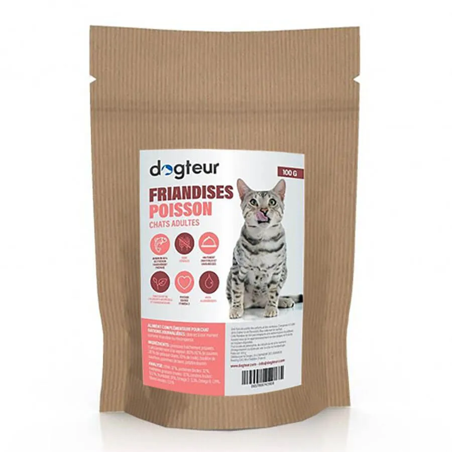 Dogteur Nutrition Dogteur Friandises Sans Céréales Au Poisson Chat 100 G