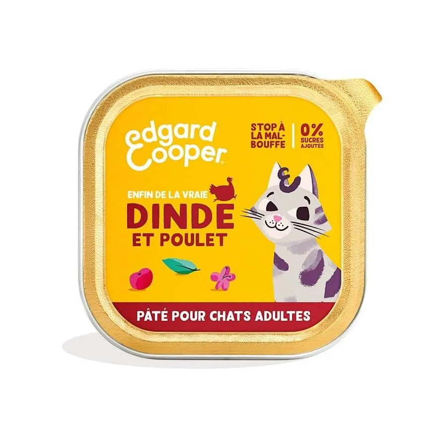 Edgard & Cooper Dinde & Poulet Chat 16 X 85 G 1 Edgard & Cooper Dinde & Poulet Chat 16 X 85 G