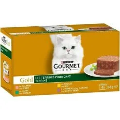 Purina Gourmet Gold Chat Les Terrines 4 X 85 G