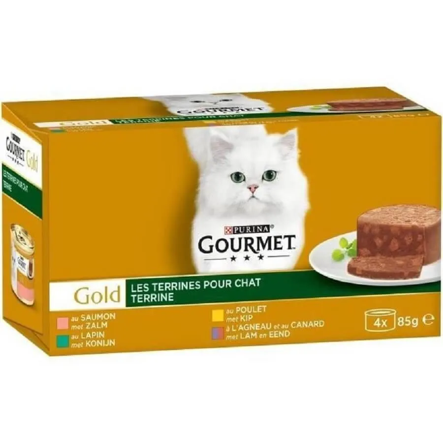 Purina Gourmet Gold Chat Les Terrines 4 X 85 G 1 Purina Gourmet Gold Chat Les Terrines 4 X 85 G