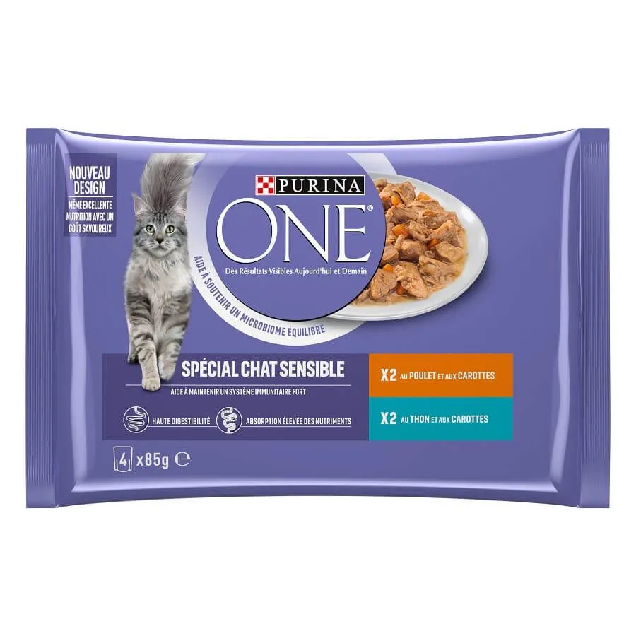 Purina One Chat Sensible Thon Poulet 4 X 85 G 1 Purina One Chat Sensible Thon Poulet 4 X 85 G