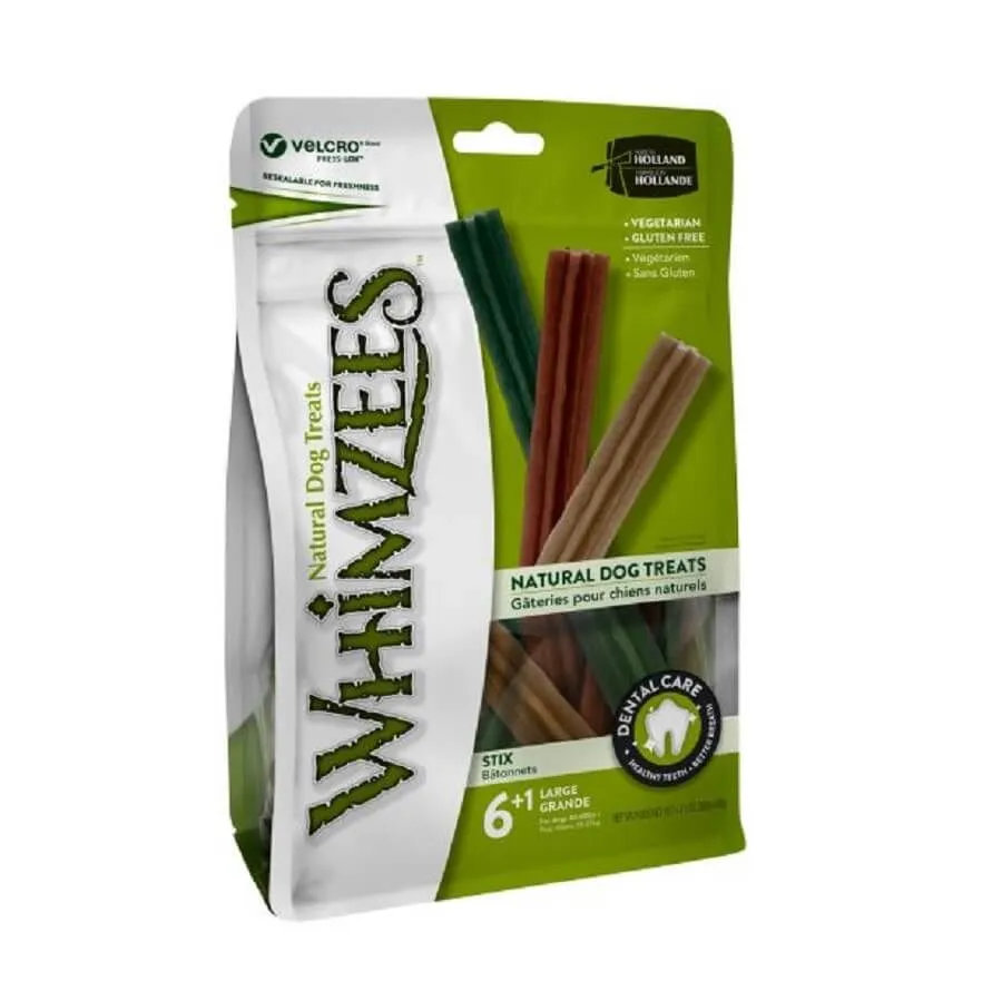 Whimzees Friandise Végétale Stix Chien L X7 1 Whimzees Friandise Végétale Stix Chien L X7