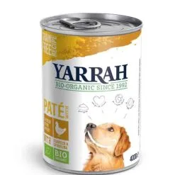 Yarrah Bio Pâté De Poulet En Sauce Aux Algues Marines Et Spiruline Pour Chien 12 X 400 Grs