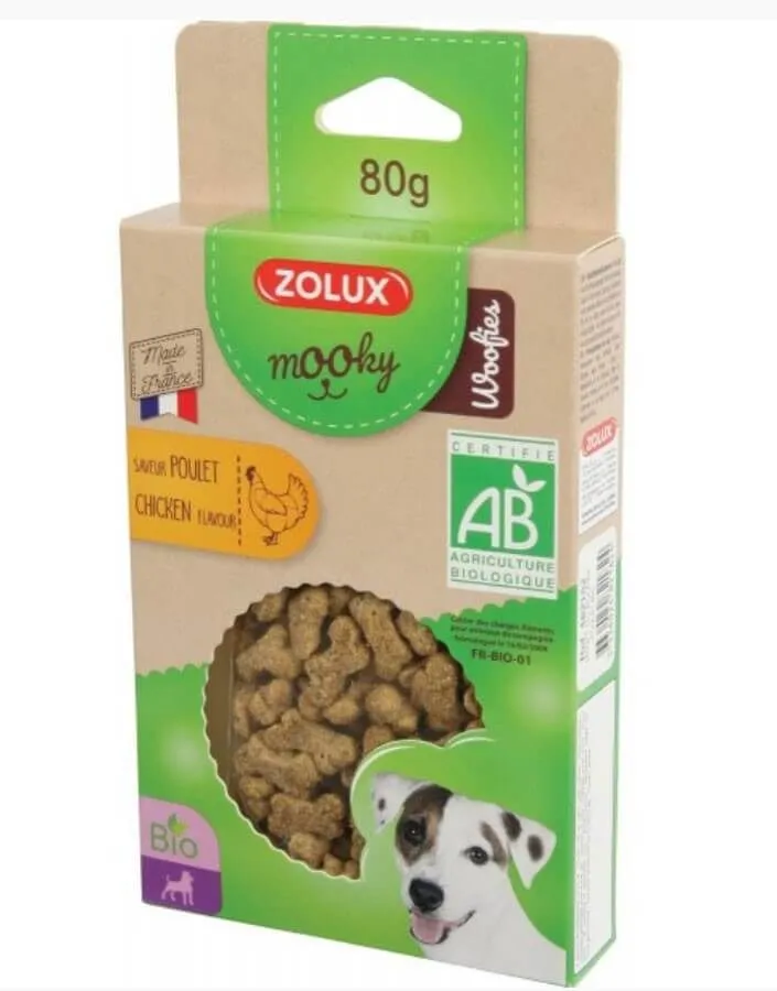 Zolux Mooky Friandises Woofies Bio Au Poulet Pour Chien 80 G 1 Zolux Mooky Friandises Woofies Bio Au Poulet Pour Chien 80 G